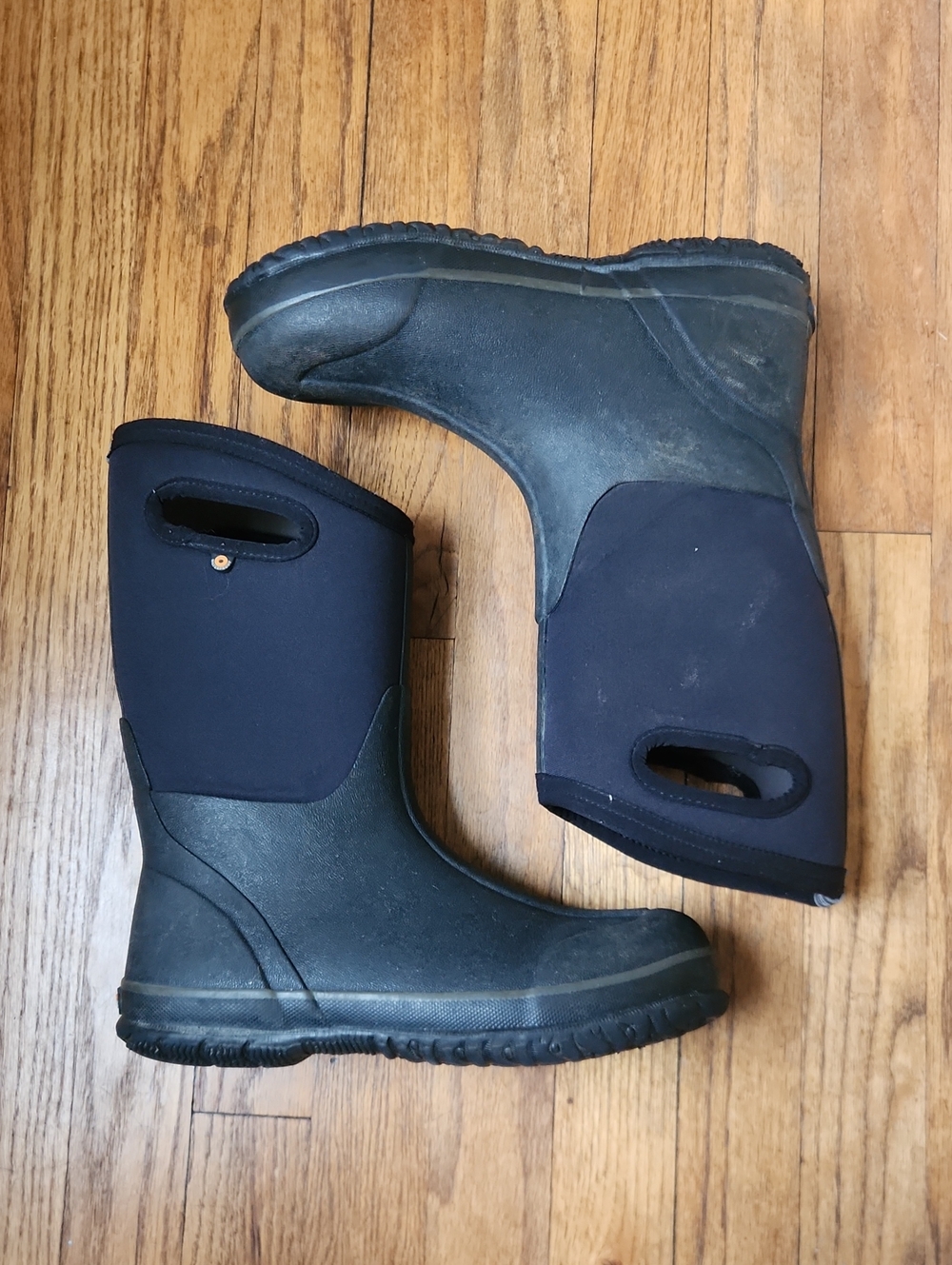 Bogs Youth Classic Black Waterproof Pull-On Boots Size Youth 6